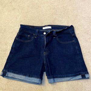 Levi's 515 dark wash jean shorts